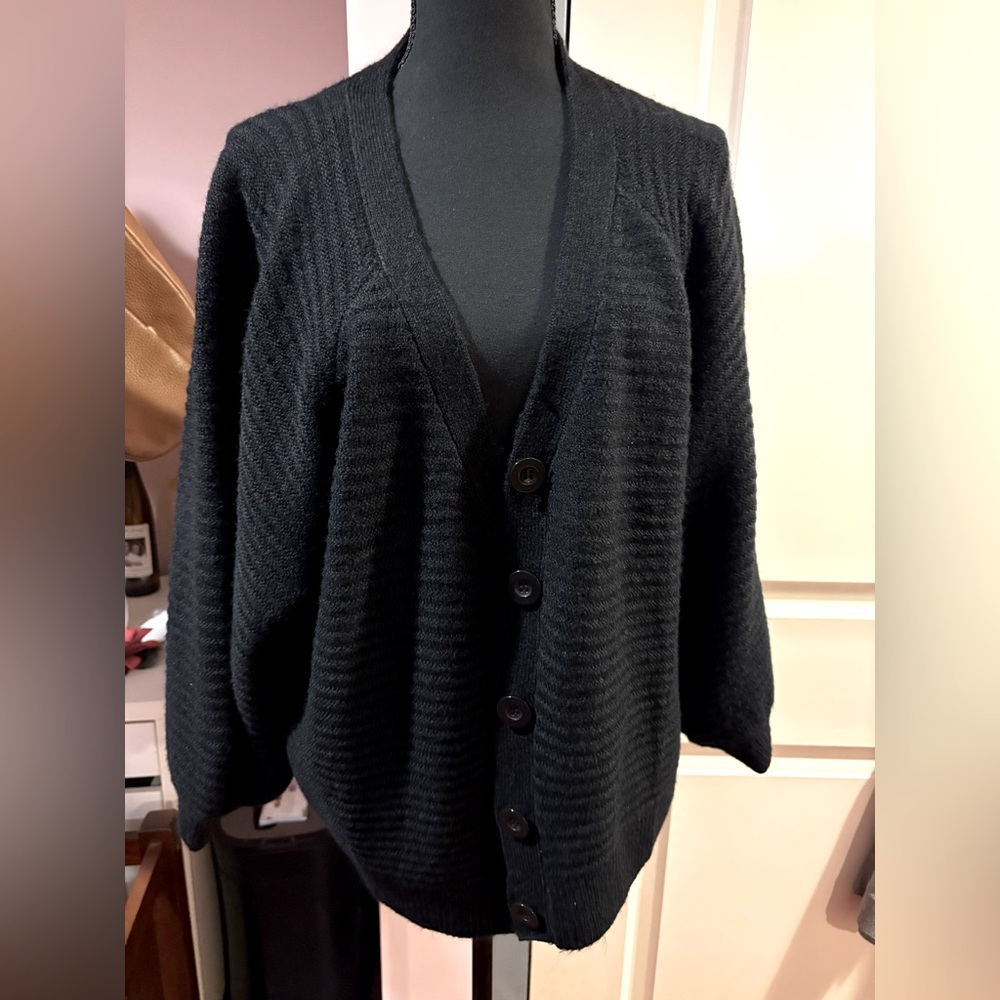 Never worn, Black 3/4 sleeve cardigan